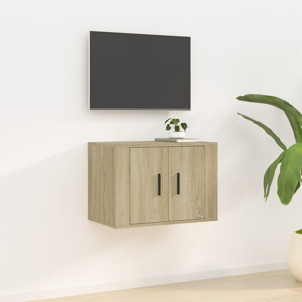 Meuble TV mural en chêne Sonoma 57x34,5x40 cm