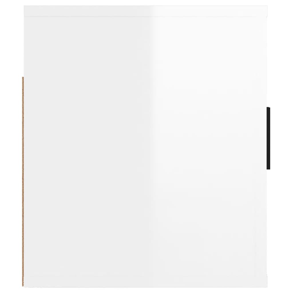 TV wall cabinet high-gloss white 80x34.5x40 cm