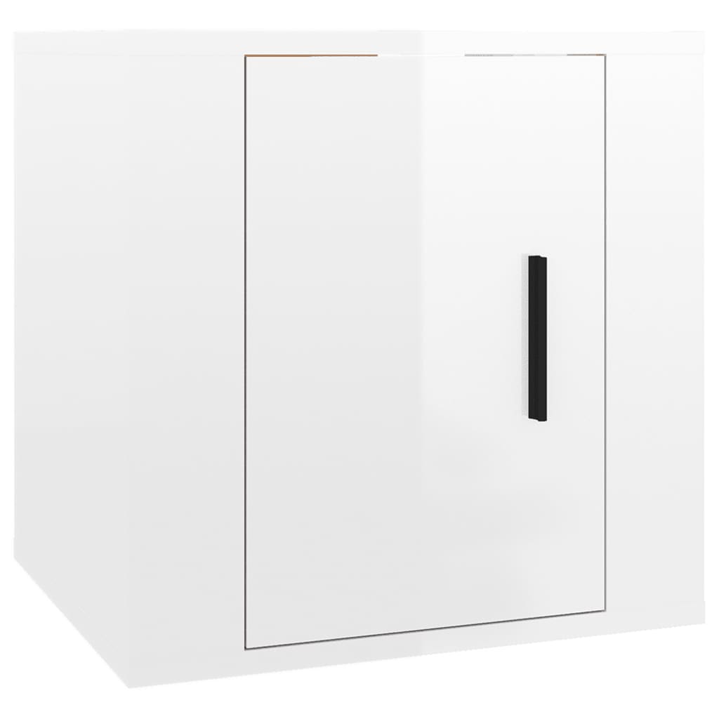 TV wall cabinet high-gloss white 40x34.5x40 cm