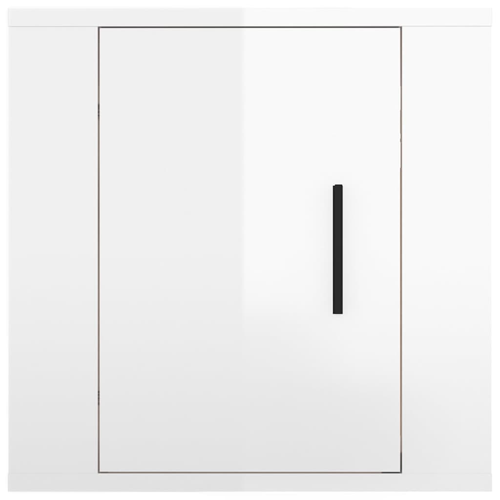 TV wall cabinet high-gloss white 40x34.5x40 cm