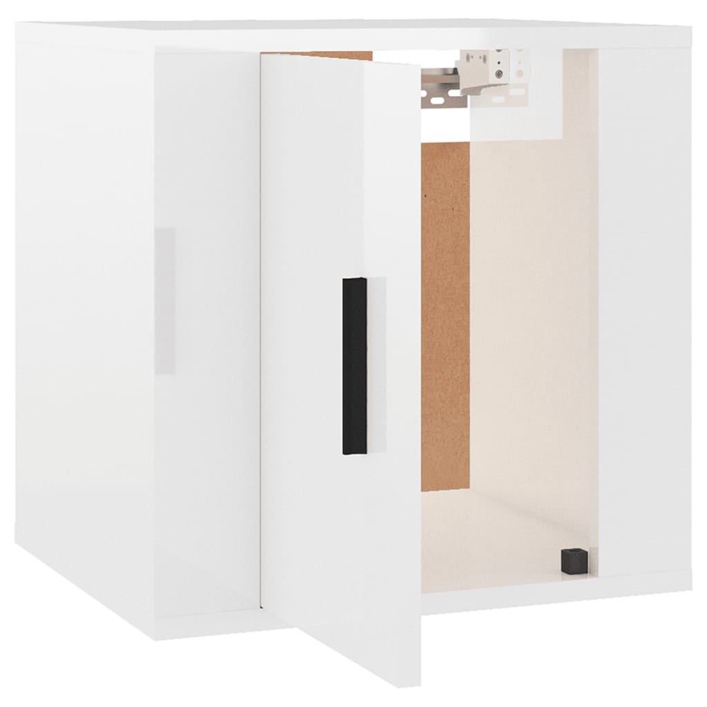 TV wall cabinet high-gloss white 40x34.5x40 cm