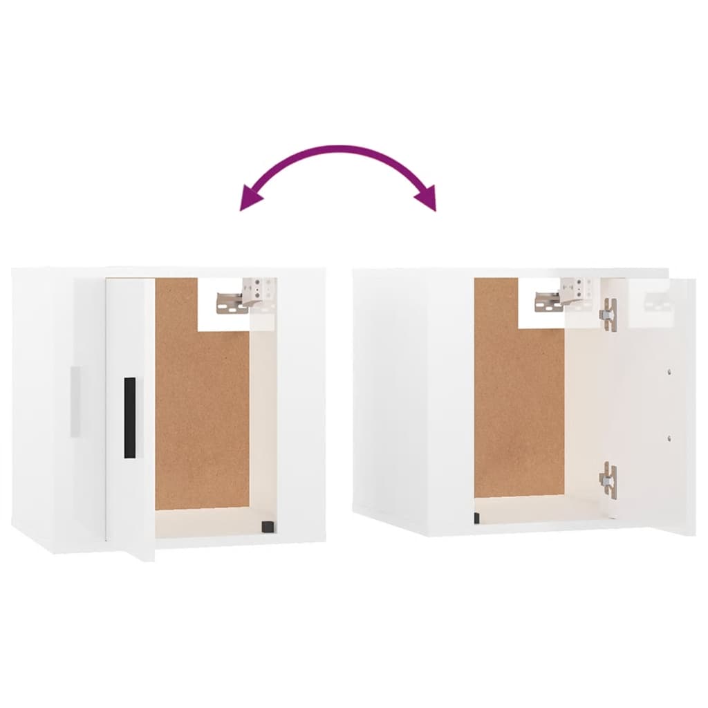 TV wall cabinet high-gloss white 40x34.5x40 cm