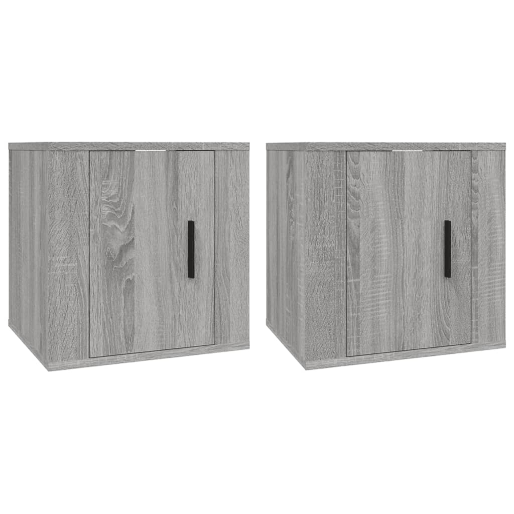 Armoires murales TV 2 pcs. Gris Sonoma 40x34,5x40 cm