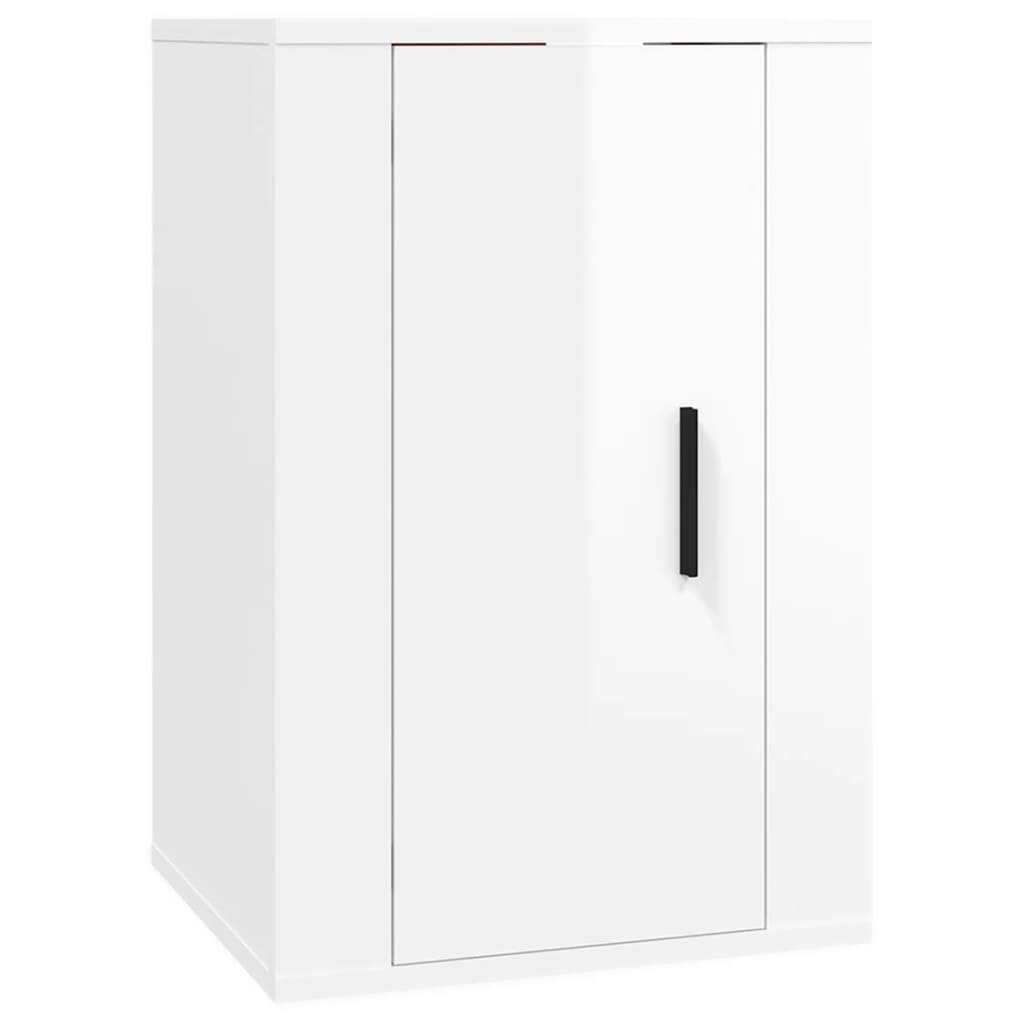 TV wall cabinet high-gloss white 40x34.5x60 cm