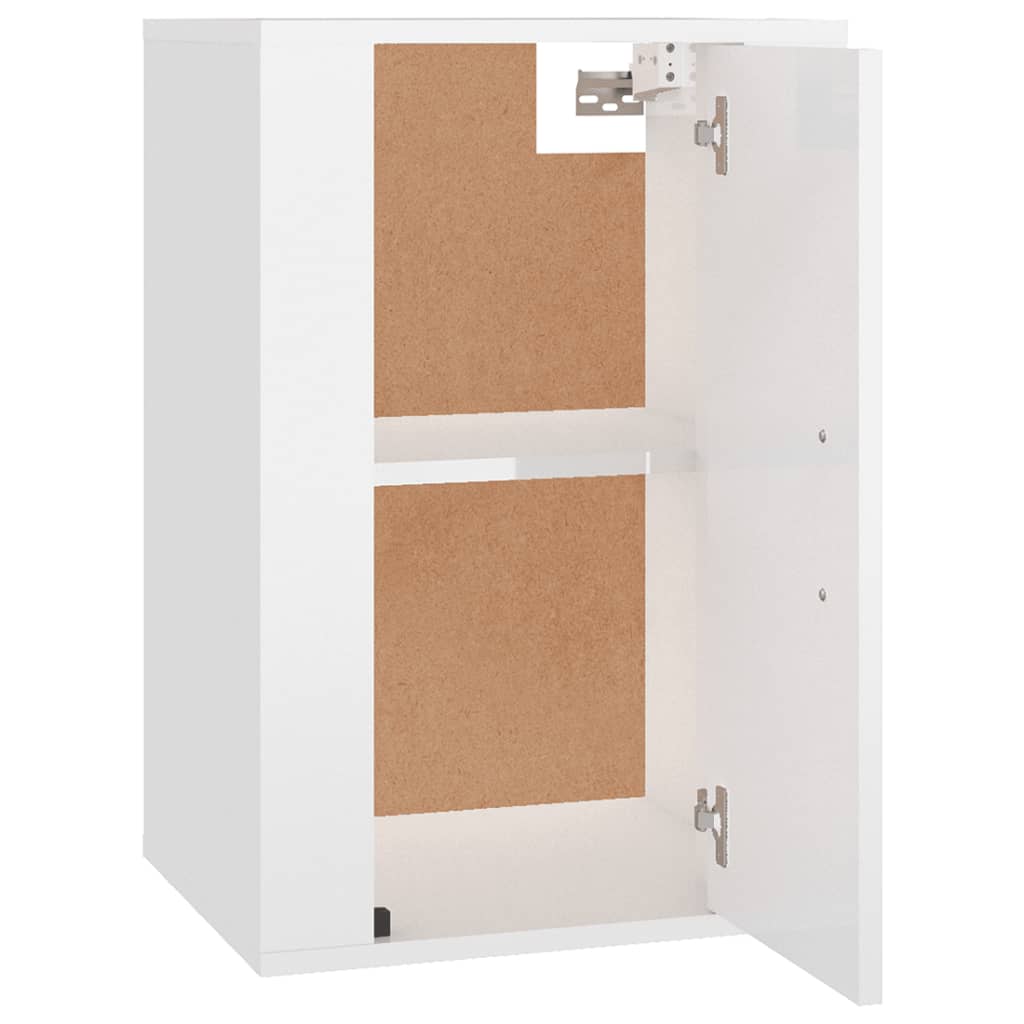 TV wall cabinet high-gloss white 40x34.5x60 cm