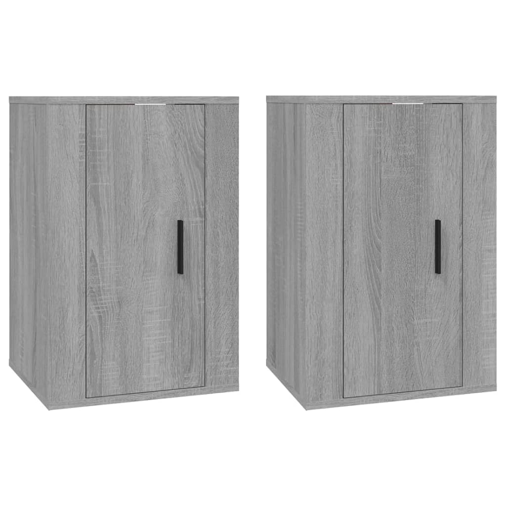 Armoires murales TV 2 pcs. Gris Sonoma 40x34,5x60 cm