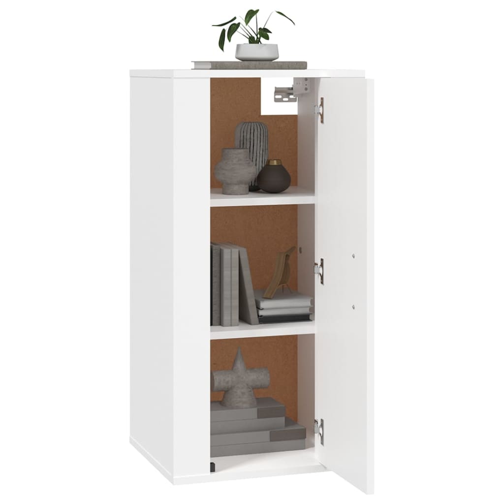 Meuble TV mural blanc 40x34,5x80 cm