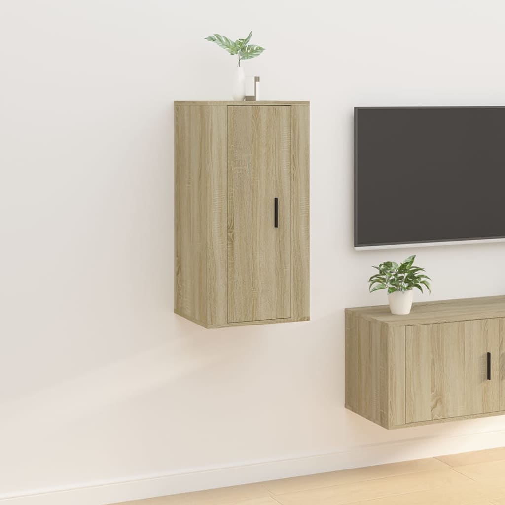 Meuble TV mural en chêne Sonoma 40x34,5x80 cm