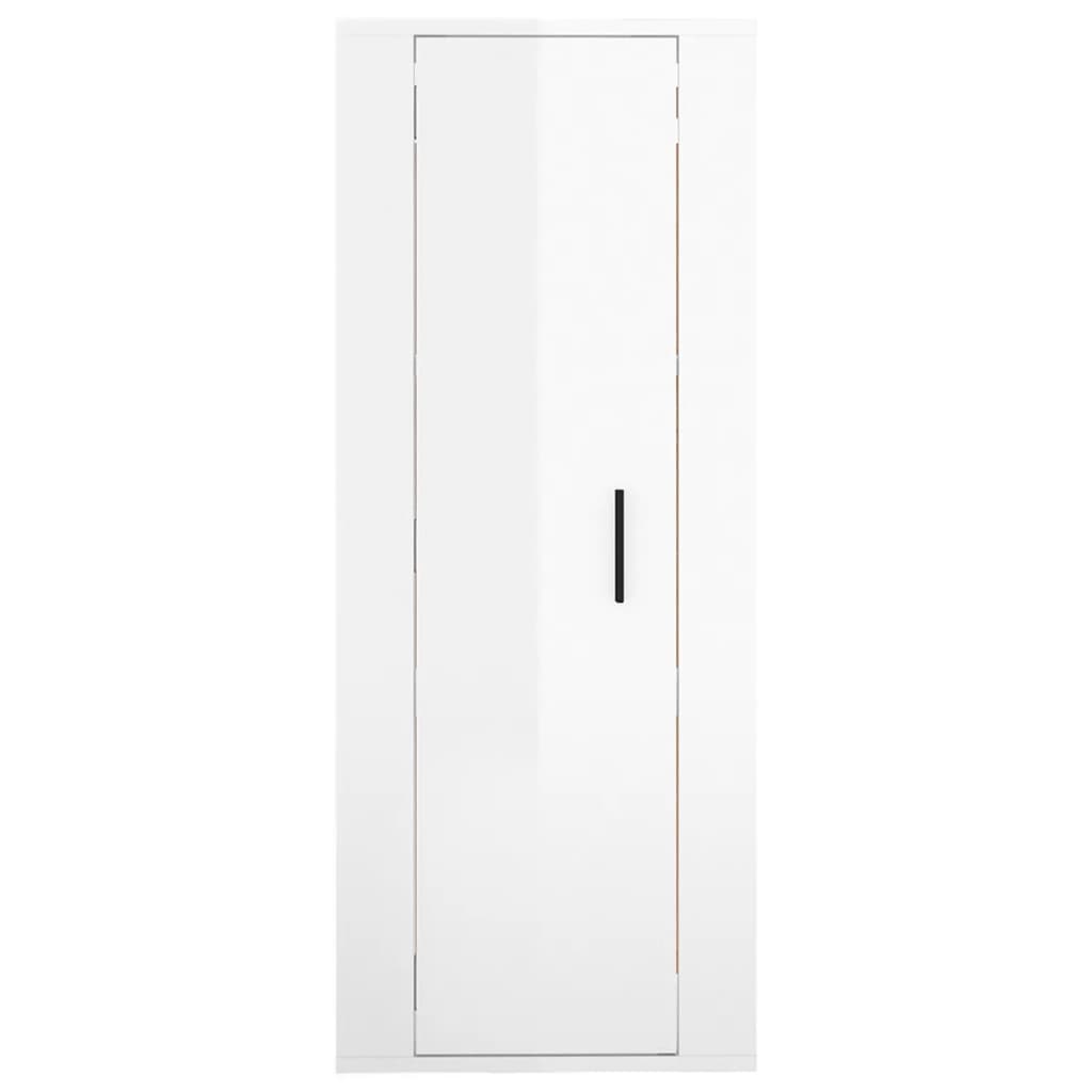 TV wall cabinet high-gloss white 40x34.5x100 cm