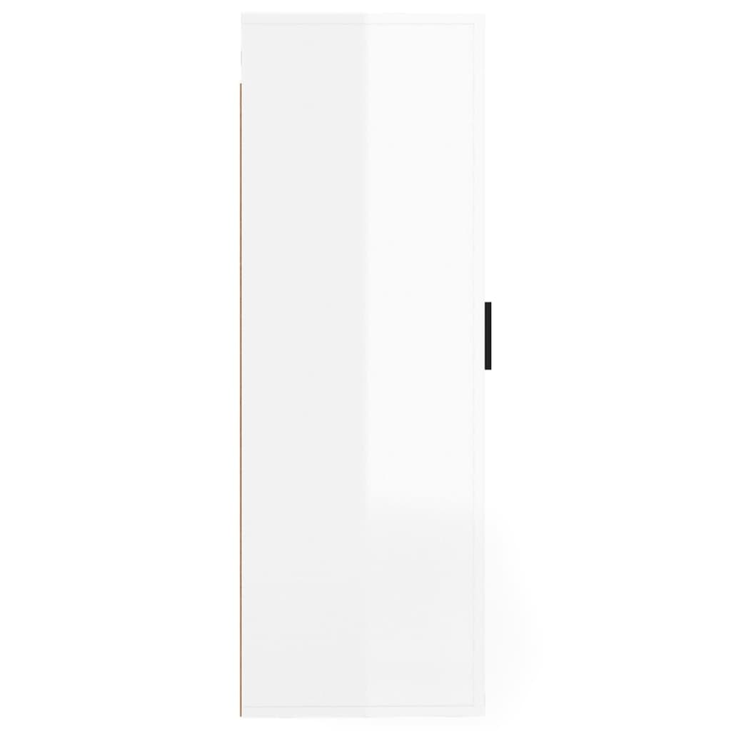 TV wall cabinet high-gloss white 40x34.5x100 cm