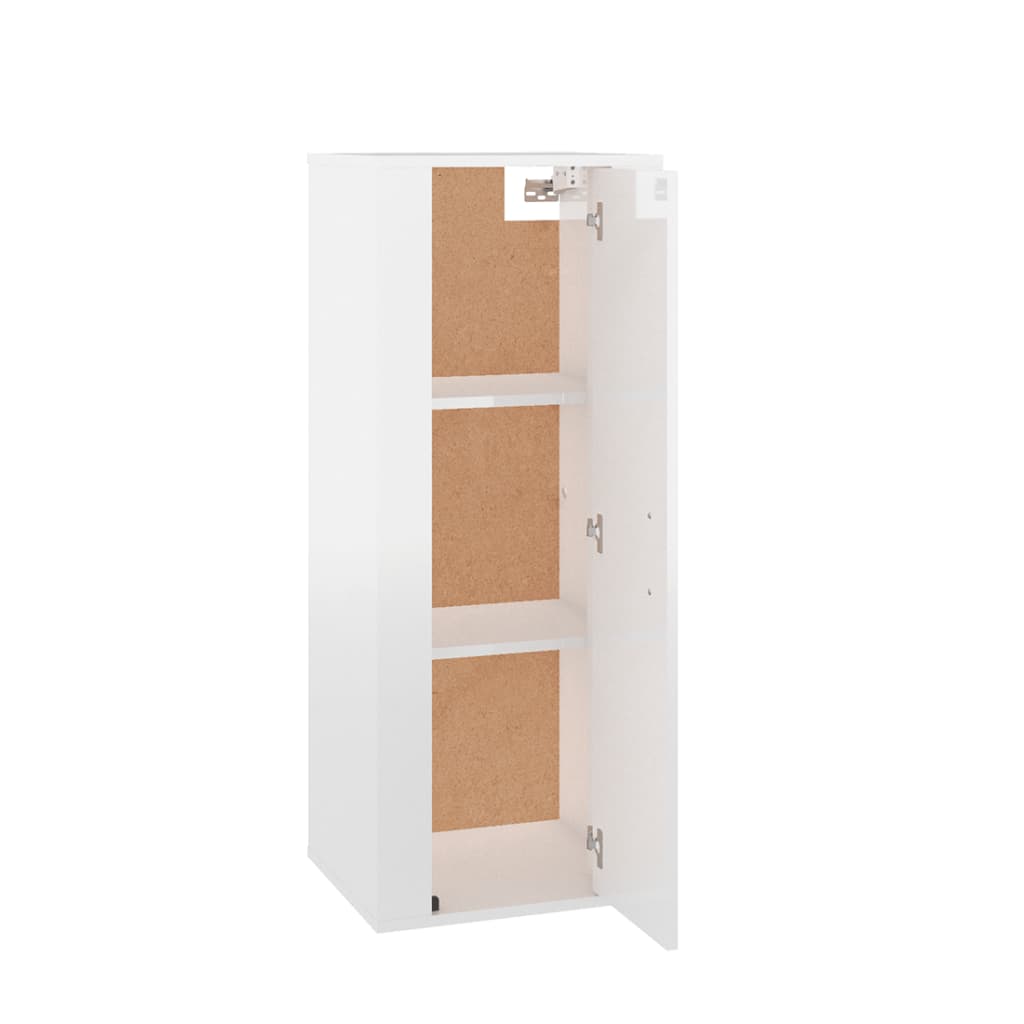 TV wall cabinet high-gloss white 40x34.5x100 cm