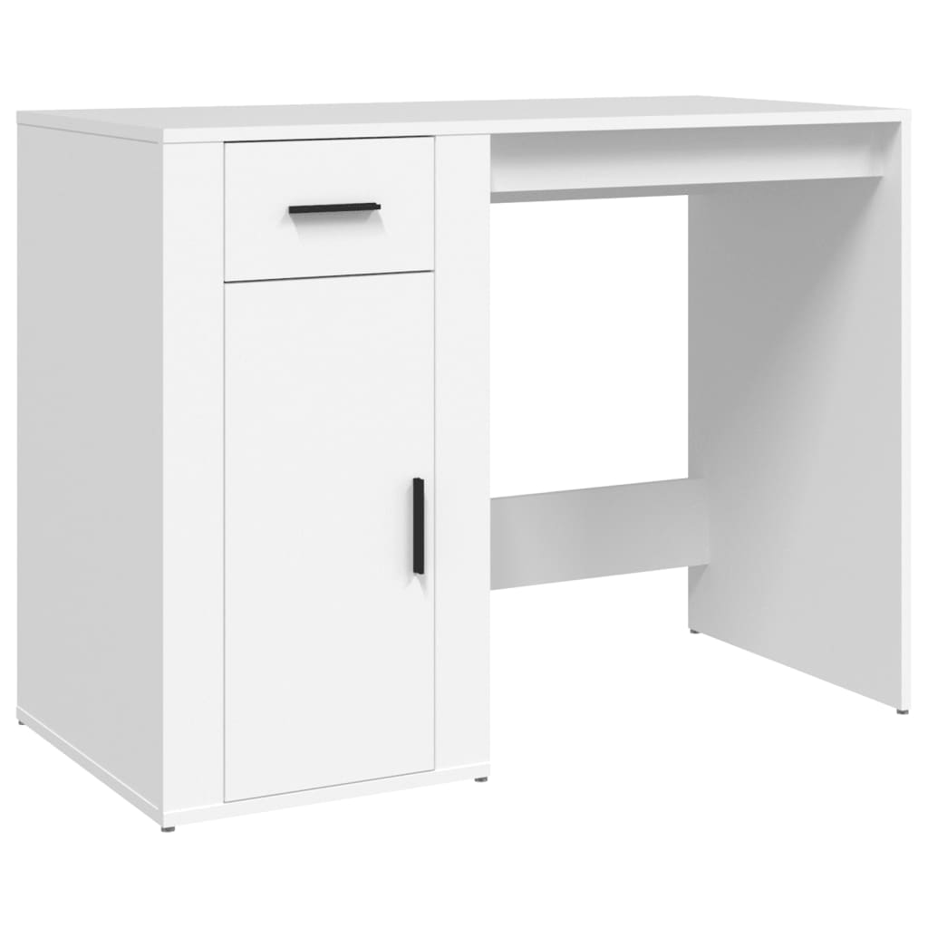 Desk White 100x49x75 cm Wood Material