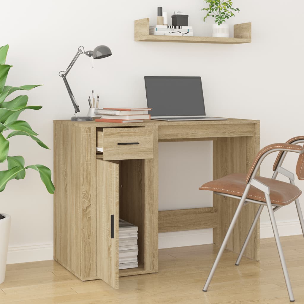Desk Sonoma Oak 100x49x75 cm Wood Material