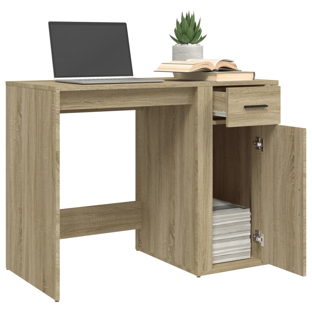 Desk Sonoma Oak 100x49x75 cm Wood Material