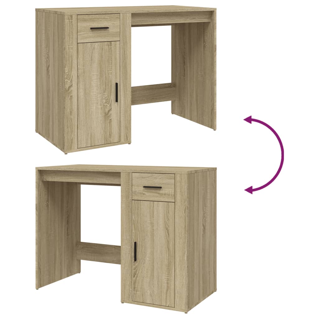 Desk Sonoma Oak 100x49x75 cm Wood Material