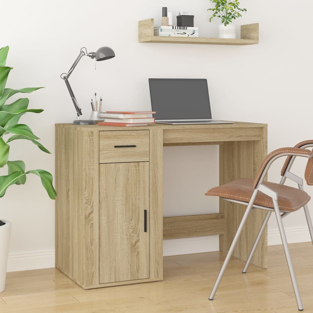Desk Sonoma Oak 100x49x75 cm Wood Material