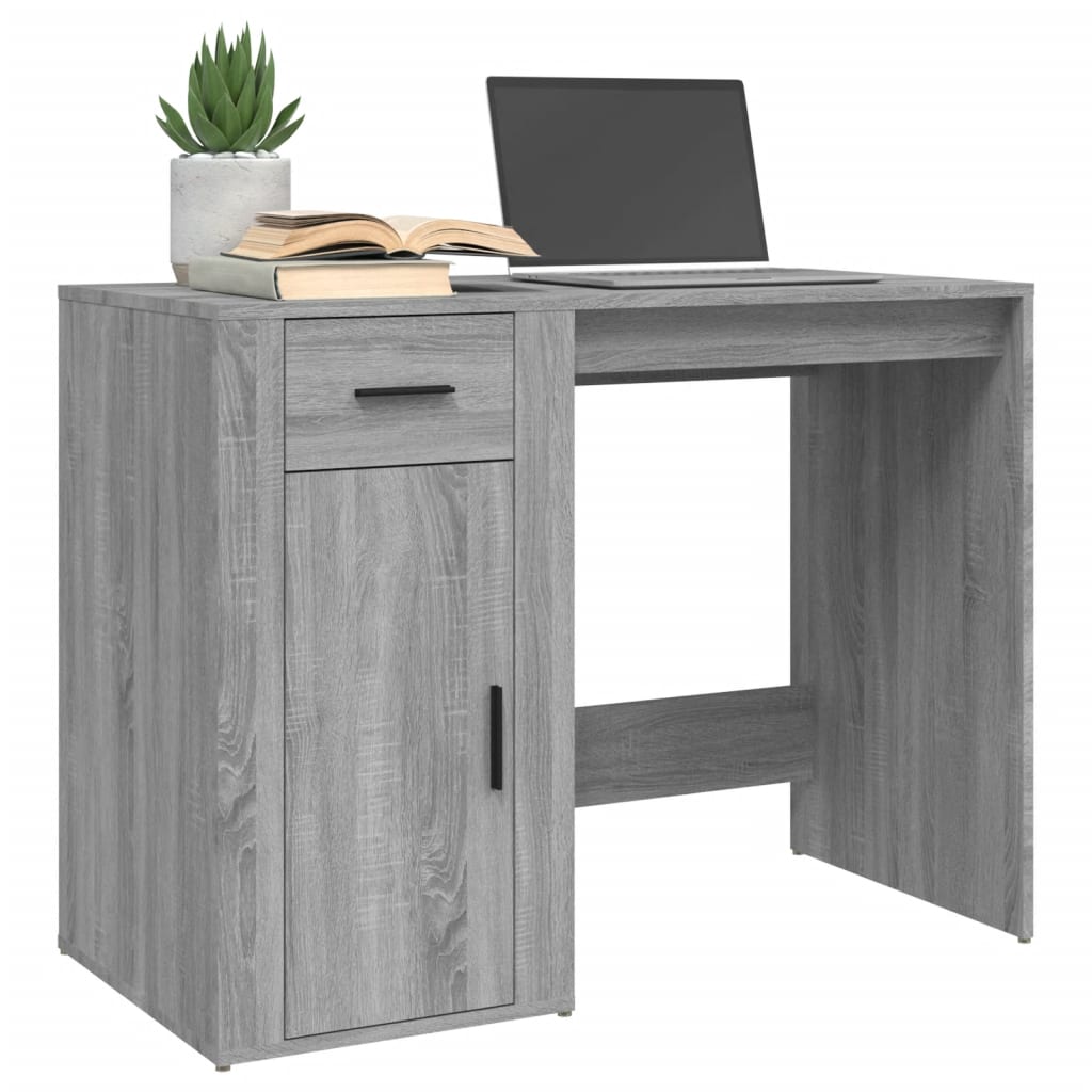 Bureau Gris Sonoma 100x49x75 cm en bois