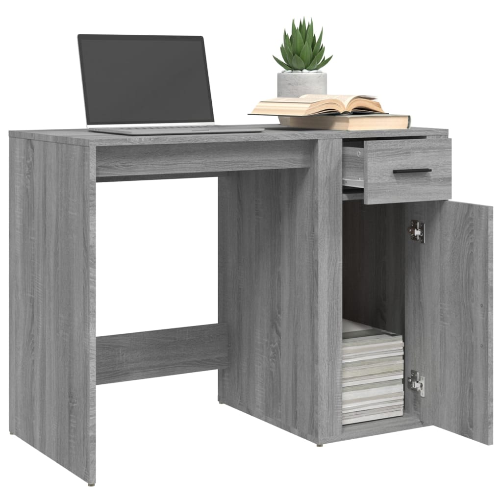 Bureau Gris Sonoma 100x49x75 cm en bois