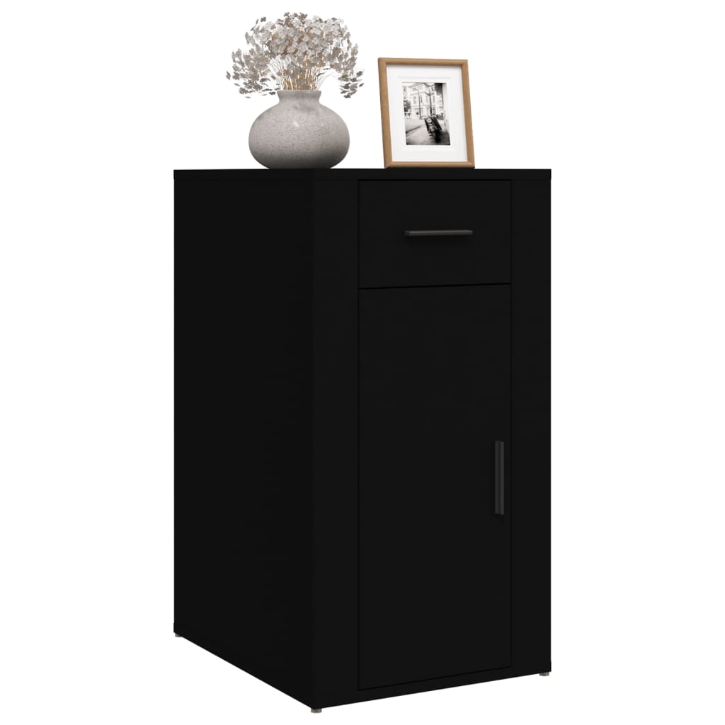 Büroschrank Schwarz 40x49x75 cm Holzwerkstoff