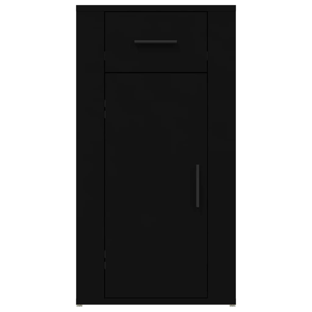Büroschrank Schwarz 40x49x75 cm Holzwerkstoff