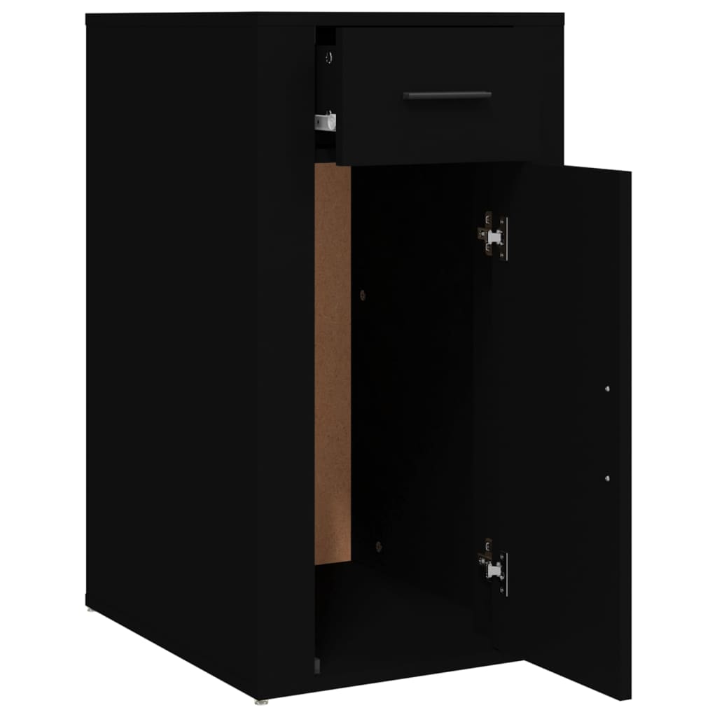 Büroschrank Schwarz 40x49x75 cm Holzwerkstoff