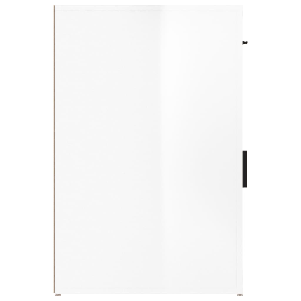 Armoire de bureau blanc brillant 40x49x75 cm en bois