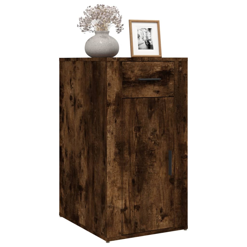 Office Cabinet Smoked Oak 40x49x75 cm Wood Material