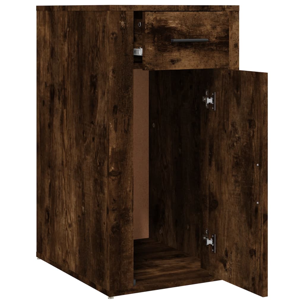 Office Cabinet Smoked Oak 40x49x75 cm Wood Material