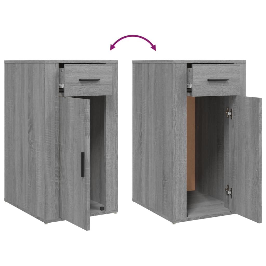 Office Cabinet Gray Sonoma 40x49x75 cm Wood Material