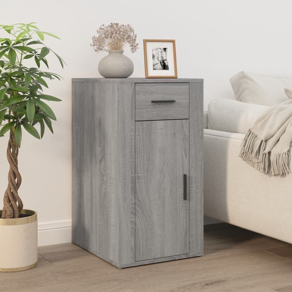 Office Cabinet Gray Sonoma 40x49x75 cm Wood Material