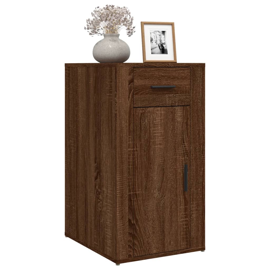 Office Cabinet Brown Oak Look 40x49x75 cm Wood Material