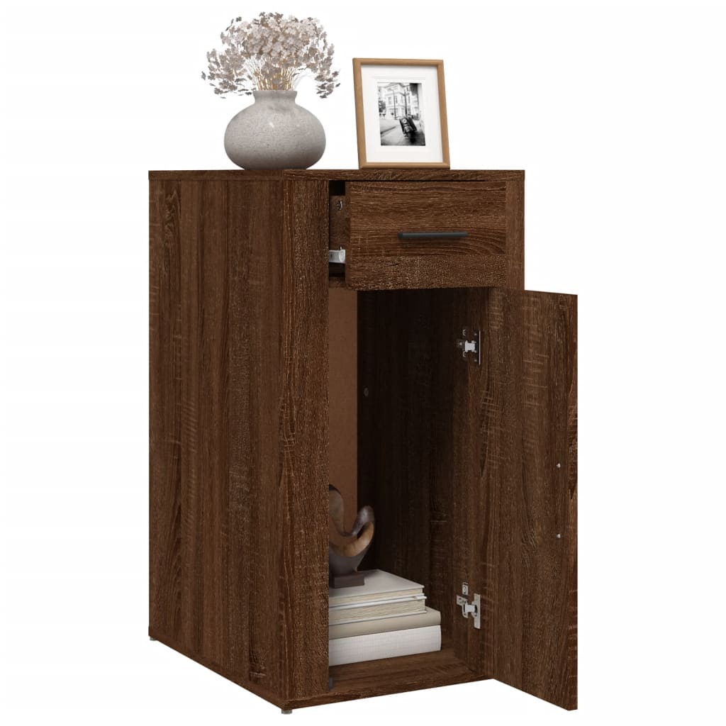 Office Cabinet Brown Oak Look 40x49x75 cm Wood Material