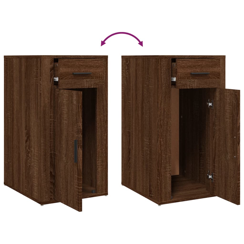 Office Cabinet Brown Oak Look 40x49x75 cm Wood Material
