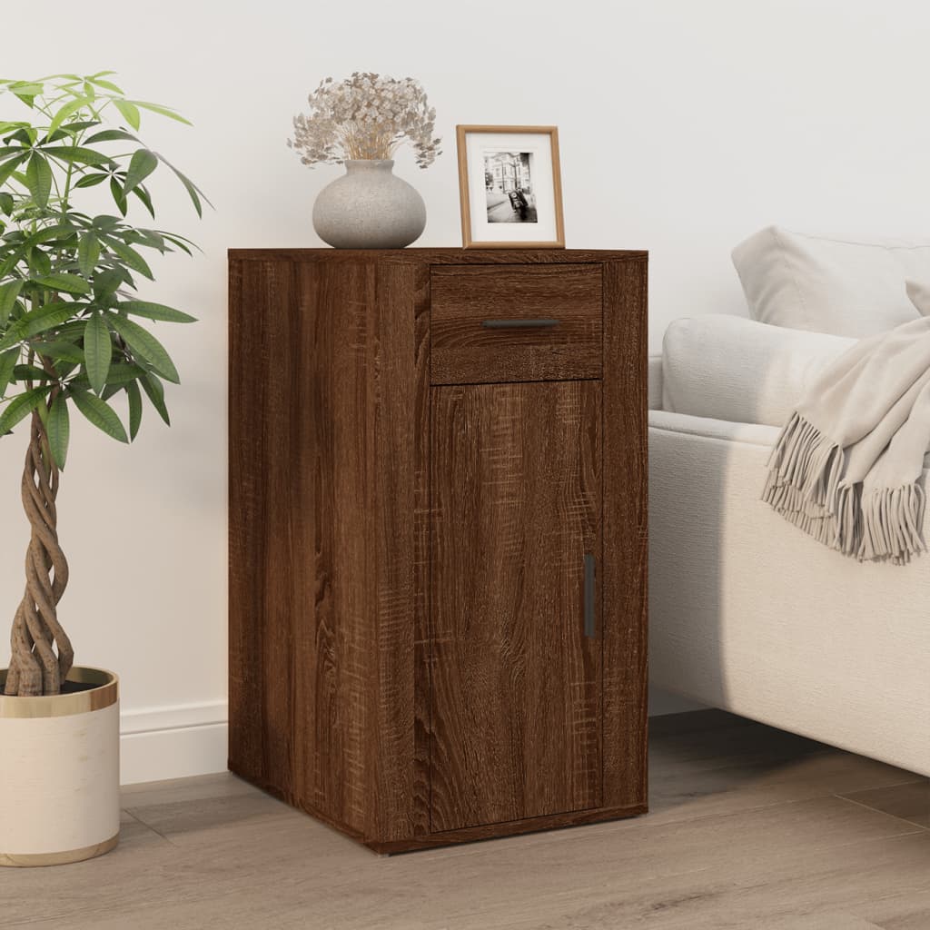 Office Cabinet Brown Oak Look 40x49x75 cm Wood Material