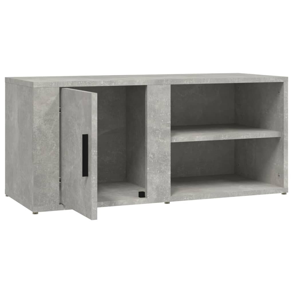 Meubles TV 2 pièces. Matériau bois gris béton 80x31,5x36 cm.