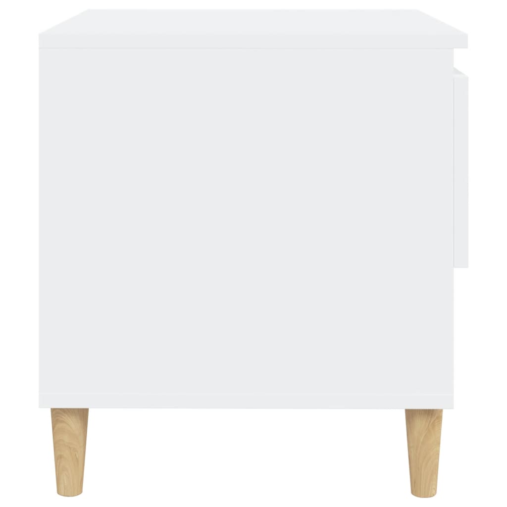 Tables de chevet 2 pcs. Blanc 50x46x50 cm en bois