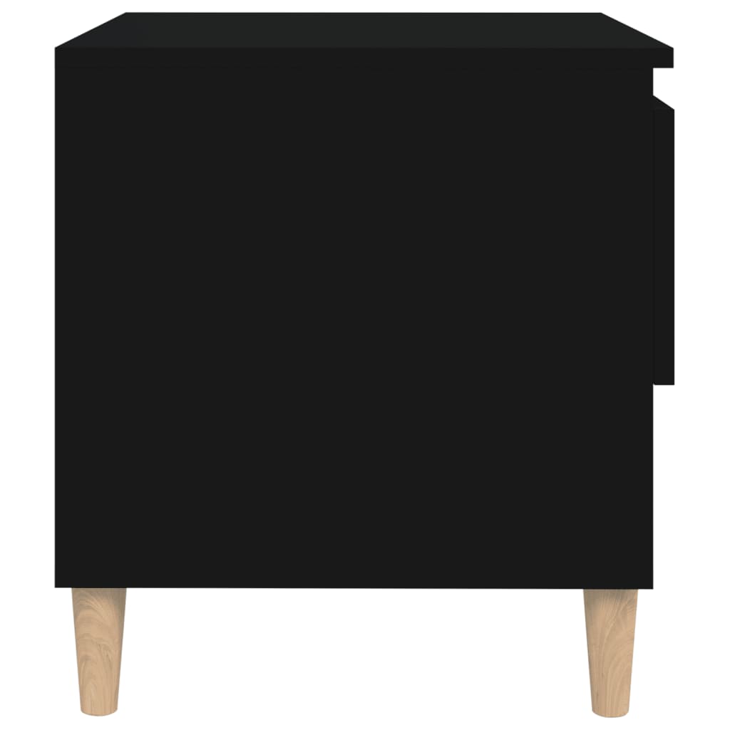 Tables de chevet 2 pcs. Noir 50x46x50 cm en bois