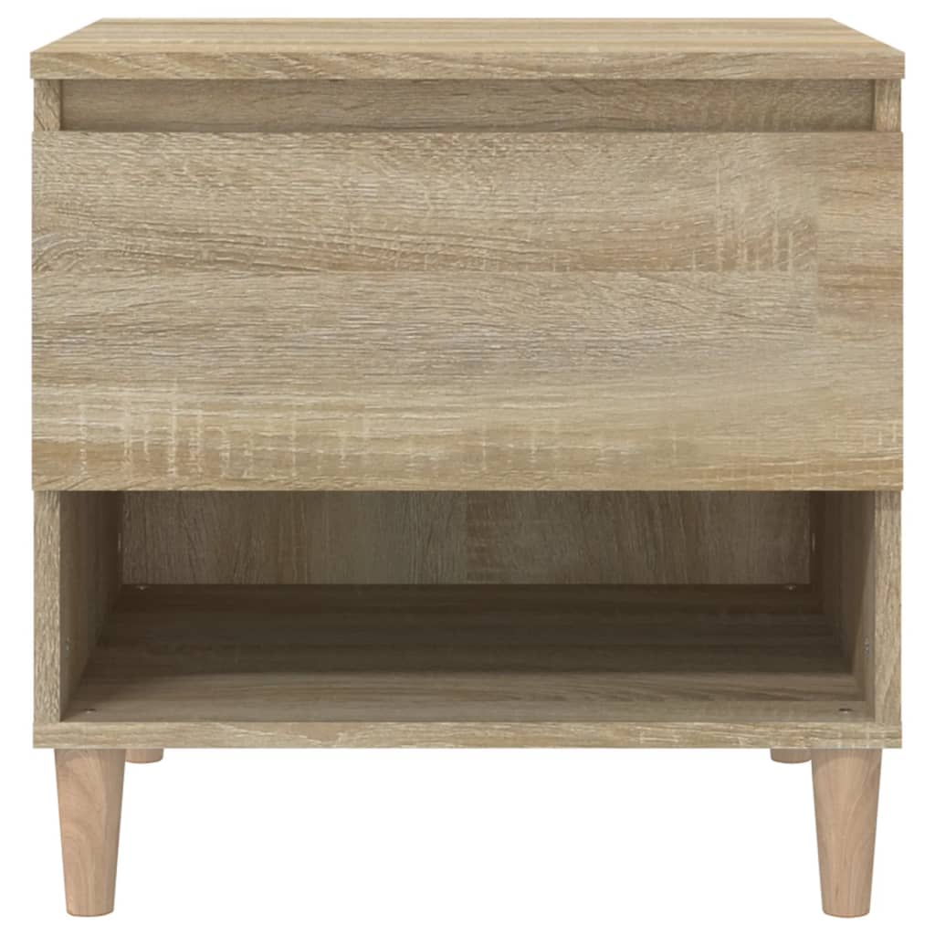 Tables de chevet 2 pcs. Chêne Sonoma 50x46x50 cm matériau bois