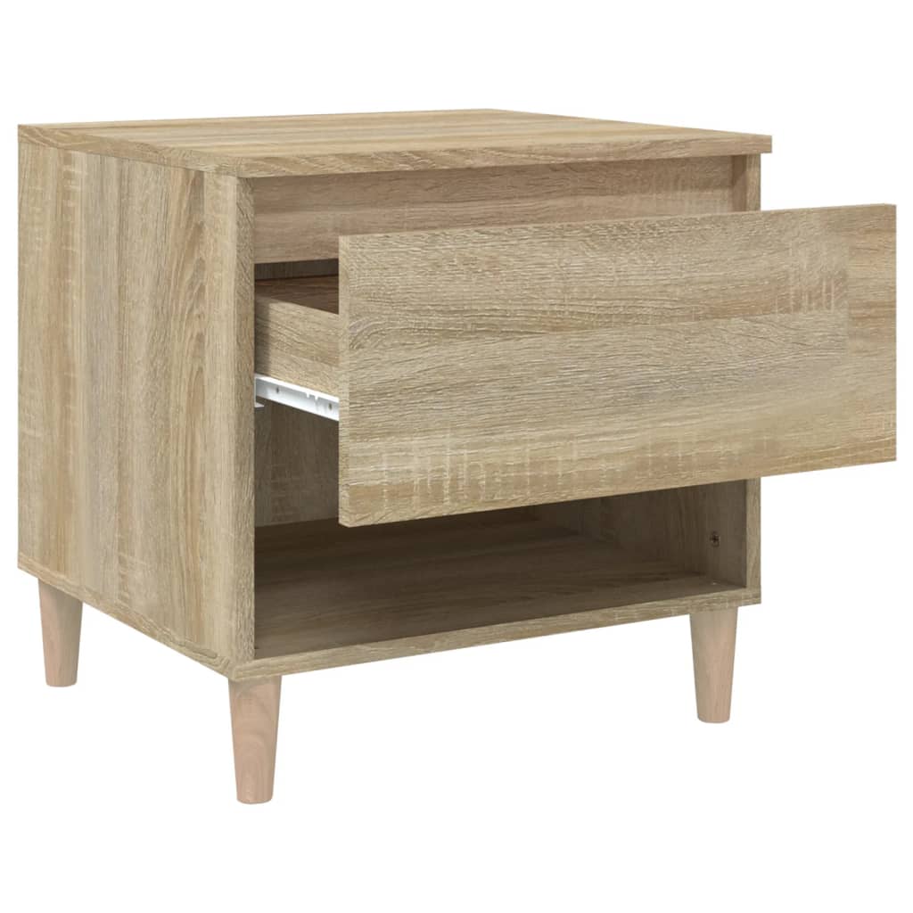 Tables de chevet 2 pcs. Chêne Sonoma 50x46x50 cm matériau bois