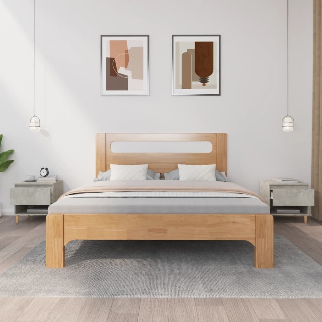 Bedside tables 2 pcs. Concrete grey 50x46x50 cm wood material