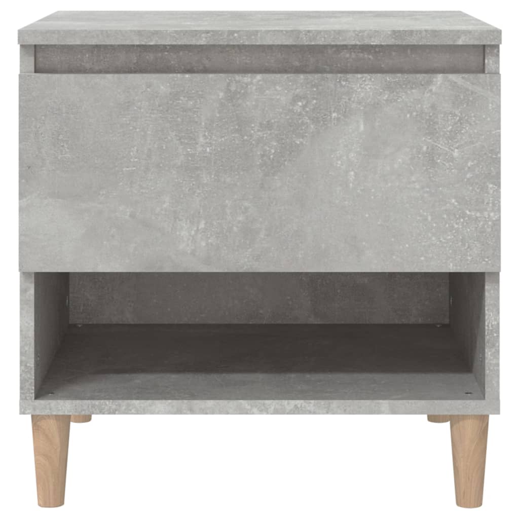 Bedside tables 2 pcs. Concrete grey 50x46x50 cm wood material