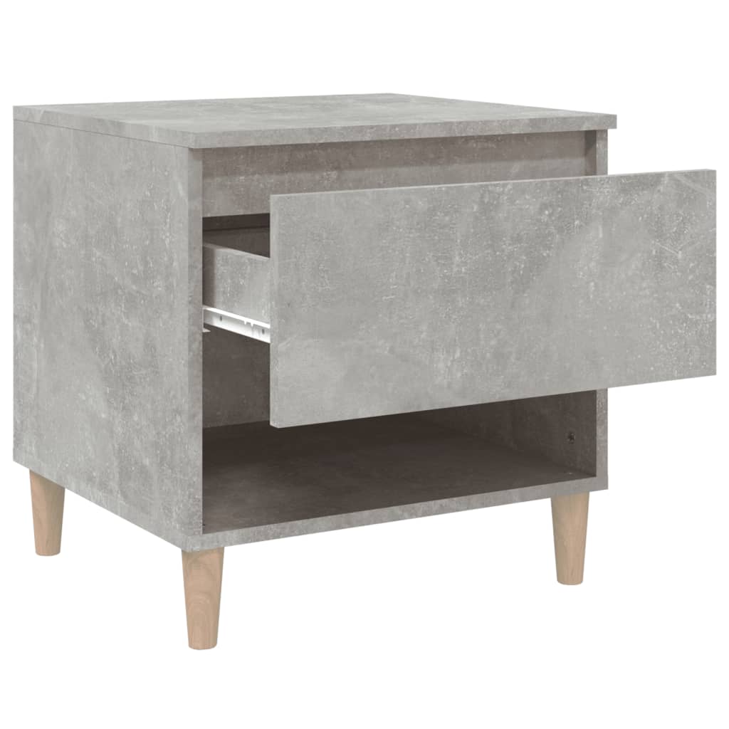 Bedside tables 2 pcs. Concrete grey 50x46x50 cm wood material