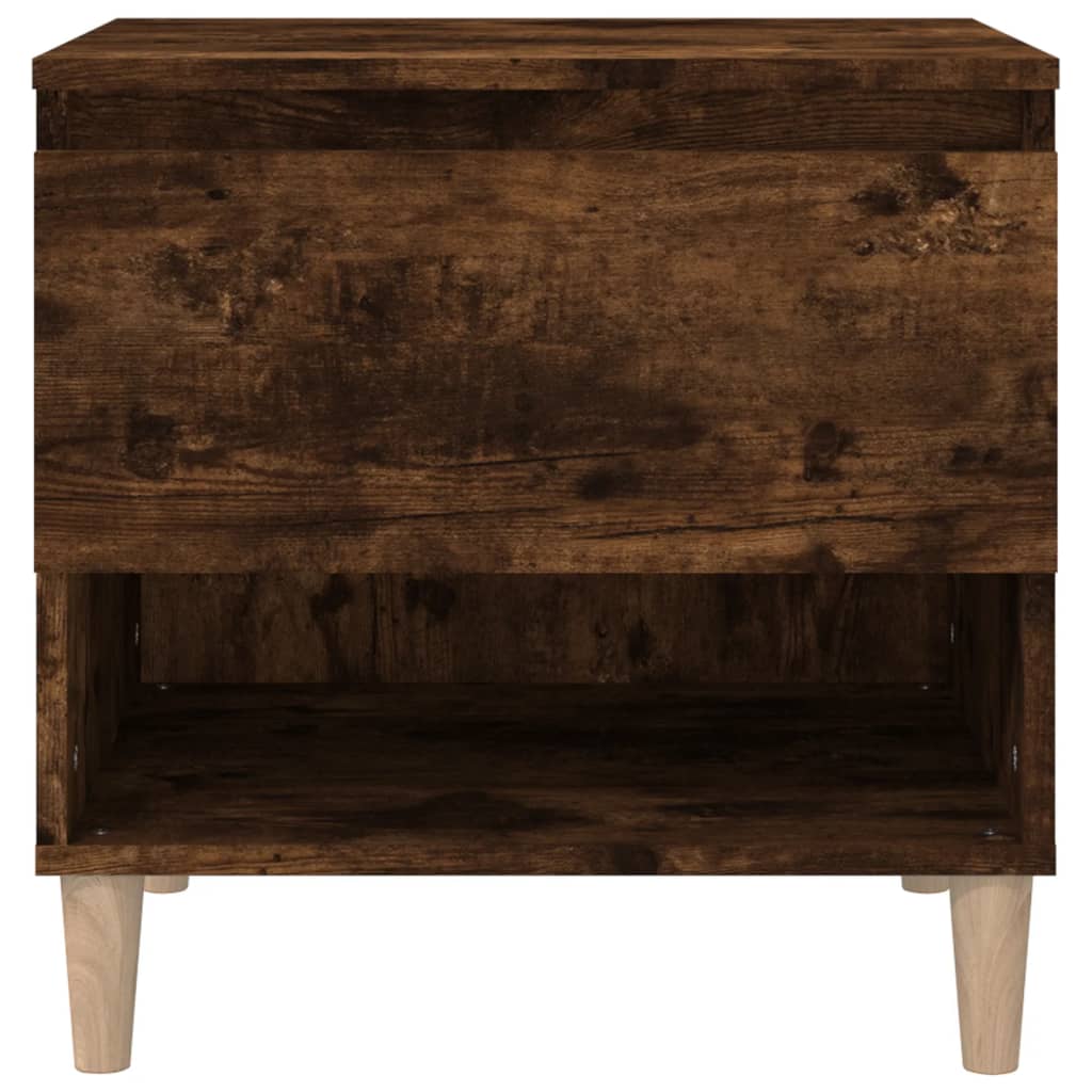 Tables de chevet 2 pcs. chêne fumé 50x46x50 cm matériau bois