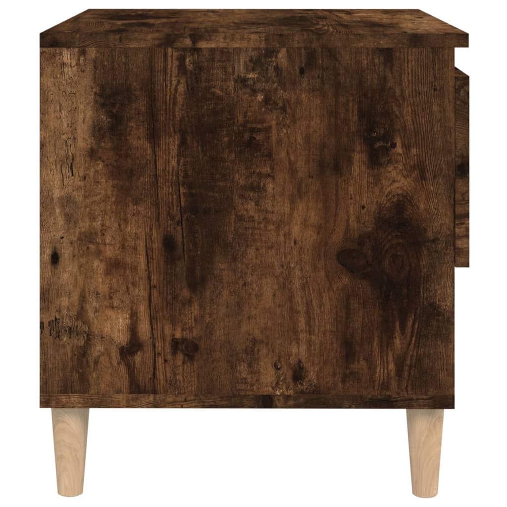 Tables de chevet 2 pcs. chêne fumé 50x46x50 cm matériau bois