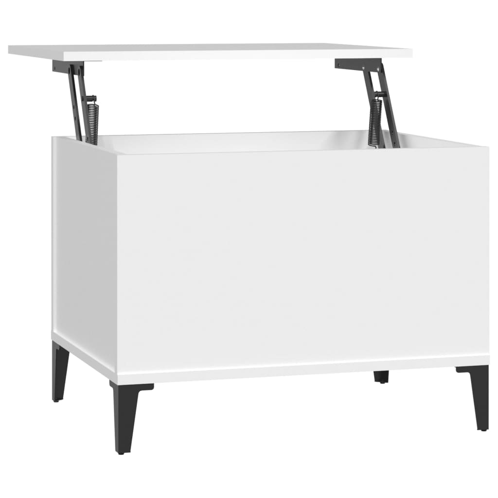 Table basse blanche 60x44,5x45 cm en bois