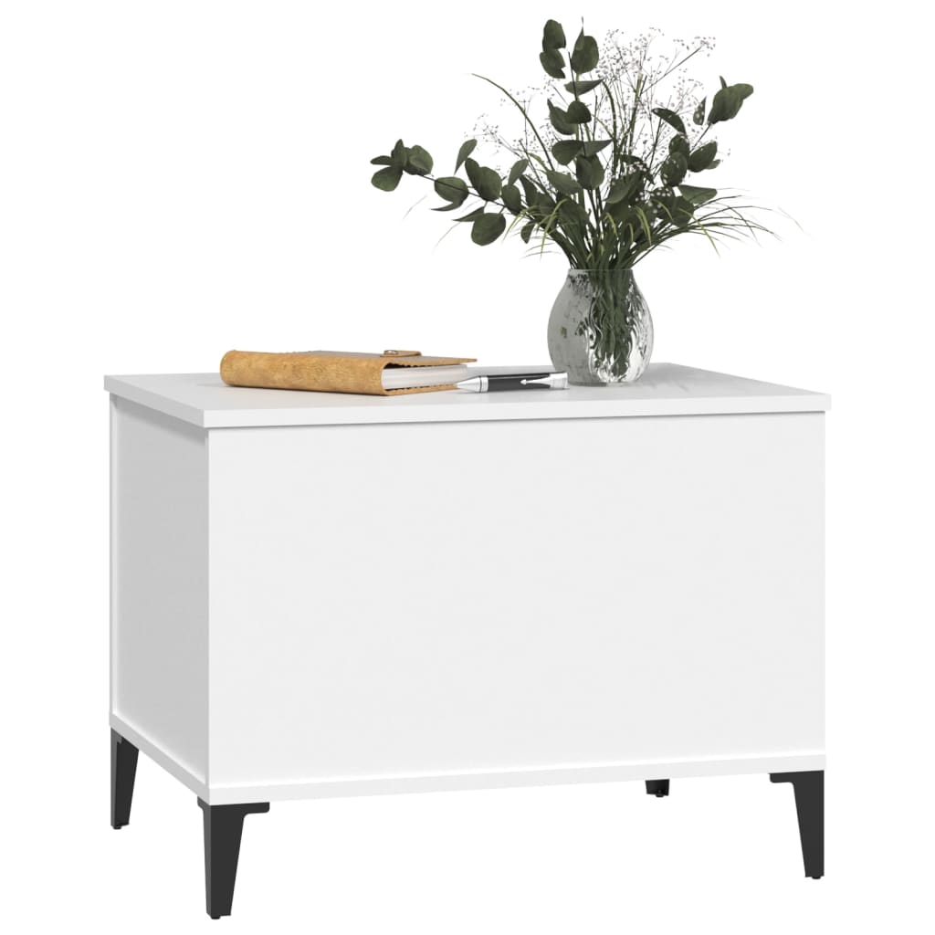 Table basse blanche 60x44,5x45 cm en bois
