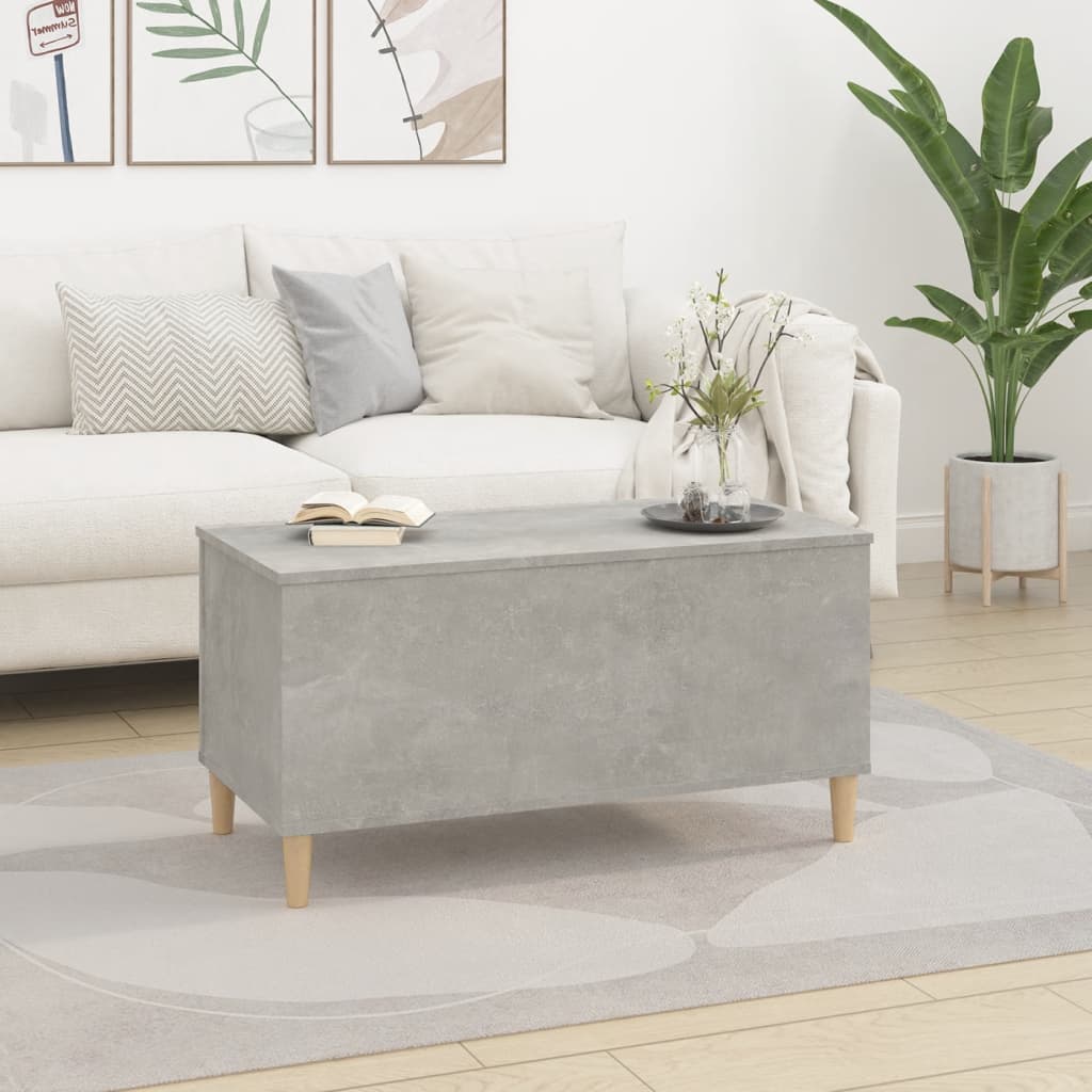 Coffee table concrete grey 90x44.5x45 cm wood material