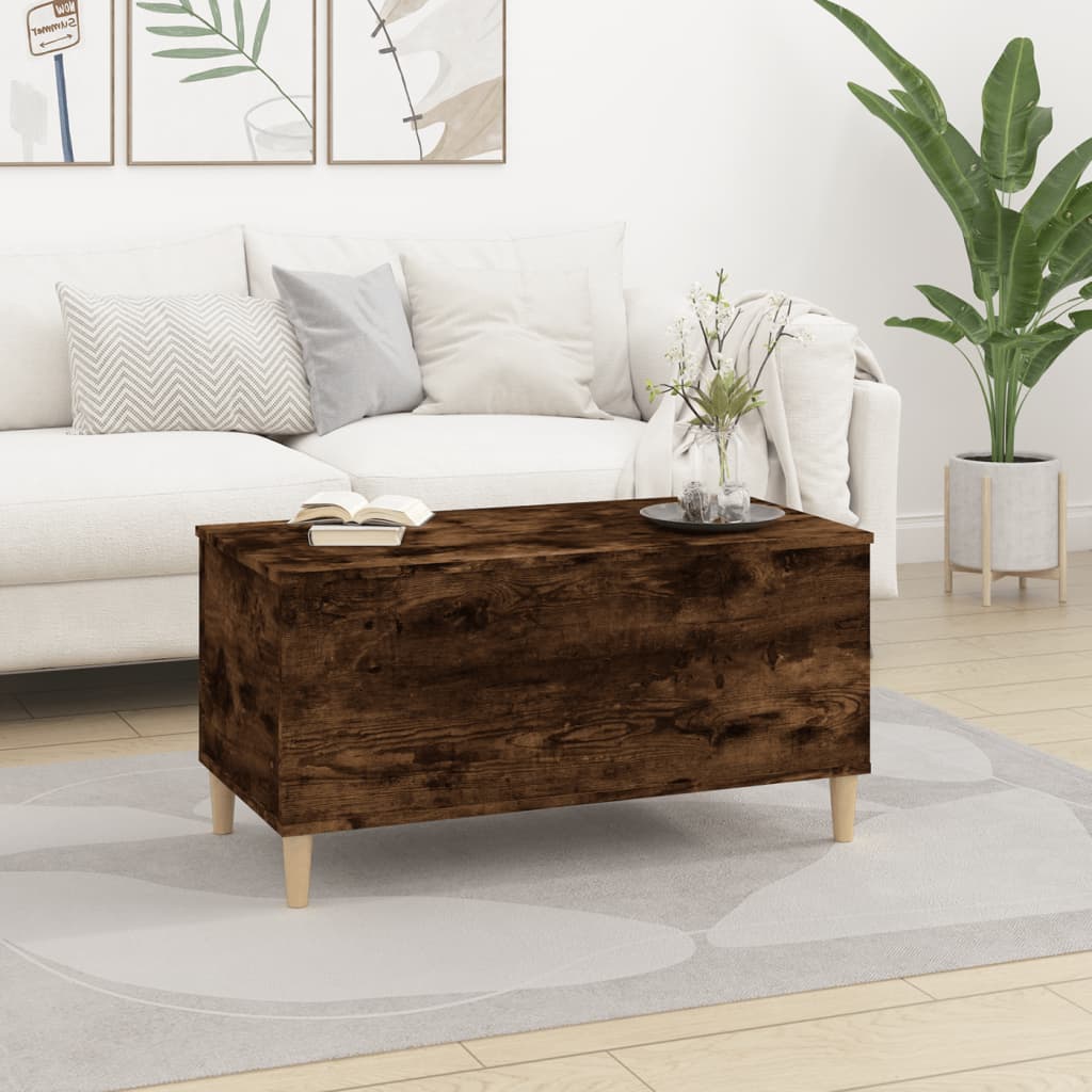 Coffee table smoked oak 90x44.5x45 cm wood material
