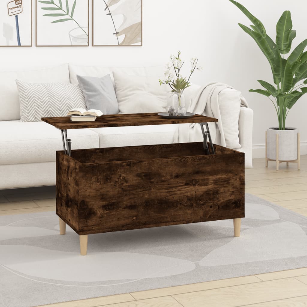 Coffee table smoked oak 90x44.5x45 cm wood material