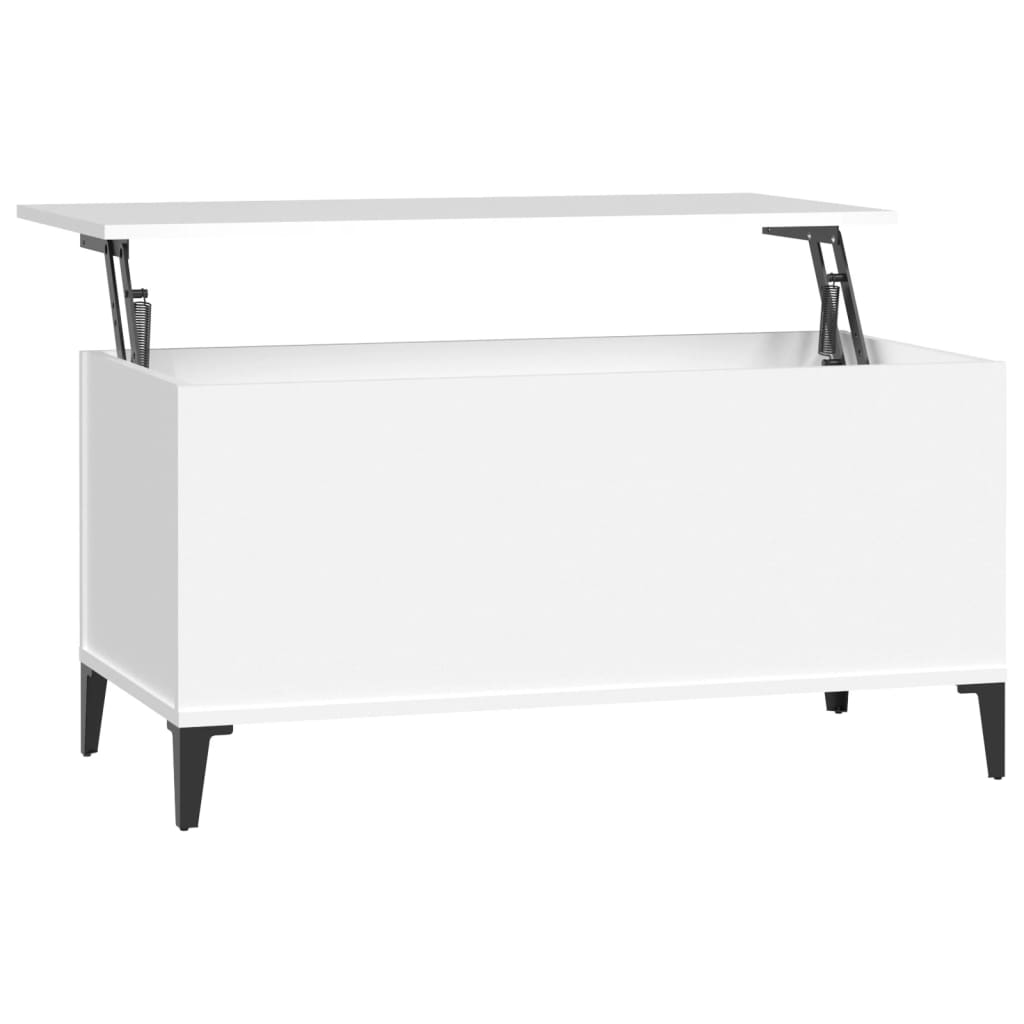 Coffee Table White 90x44.5x45 cm Wood Material